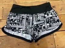 ☆adidas/アディダス Climalite ランニングショートパンツ sizeS ブラック×ホワイト スポーツ アウトドア 古着 used☆