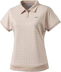 【新品】prince（プリンス）レディース ポロシャツ 吸汗速乾・UPF50+ 半袖 テニスウェア ポロシャツ 吸汗速乾・UPF50+（ライトスムース素材） ベージュ  WF4098-040