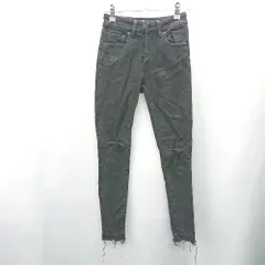 ◇ Θ AZUL BY MOUSSY アズールバイマウジー コットン系 デニムパンツ サイズXXS ブラック レディース E  【1409100043235】