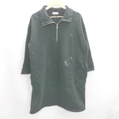 ◇ ⊇ SHIPS any シップスエニィ ハイネック 裏起毛 ジップ 長袖 膝丈 ワンピース サイズ FREE ブラック レディース E  【1412090004476】