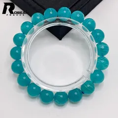 【一点限り】  高級 EU製 ★ROBEAN・アマゾナイト★パワーストーン ブレスレット アクセサリー 開運 綺麗 お守り 贈り物 ギフト プレゼント2   10.3-10.6mm M1225838
