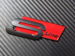 ● Audi アウディ sport S line仕様 メタル製 マッドブラックカラーエンブレム L新品未開封品！