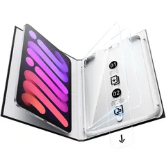 新品 【2枚セット】SmartDevil iPad mini7 (A17 Pro)2024 用/iPad mini6 用 強化ガラスフィルム ガイドボックス付き 自動除塵 超簡単貼り付け 落下保護 気泡ゼロ 滑らかな手触り 指紋防止 アイパッド ミニ7/６用