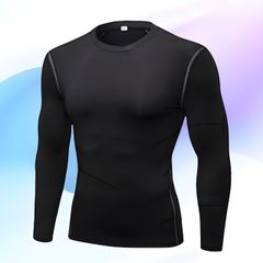 メンズ 水着 ラッシュガード 加圧シャツ 黒 L XL フィットネスウェア フィットネス 加圧インナー 着圧 長袖 矯正 丸首 ダイエット コンプレッションウェア インナー 姿勢