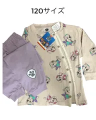 障がい児・障がい者洋服　前開きリメイク　パウパトロール上下セット　120サイズのサムネイル