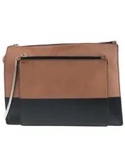 ALEXANDER WANG アレキサンダーワン スウェードコンビレザークラッチバッグ ブラウン×ブラックのサムネイル