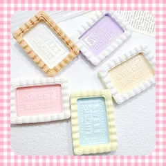 【485】60個 デコパーツ ミニチュア ビスケット トレー 土台 フレーム ミックス まとめ売り