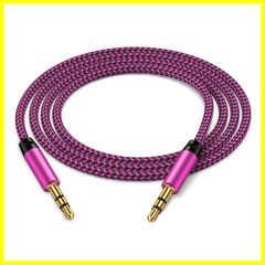 【在庫処分】3.5mm オーディオケーブル AUXケーブル 音声ケーブル Viviber オス-オス ステレオミニプラグ ヘッドホン、ホームステレオ、カーステレオ 高耐久性ナイロン編み Hi-Fi音質 24K金メッキ コネクター スマホ/Android/iPh
