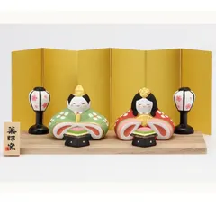 【再入荷 新品】薬師窯 雛人形 親王飾り 錦彩さくら雛 雛飾り 初節句 ひなまつり ひな人形 コンパクト お雛様 おひなさま 陶器の雛人形 桃の節句 小さなお雛様 縁起物 小さい雛人形 お祝い ひな飾り インテリア 和モダン 現行モデル
