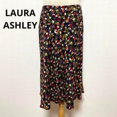 LAURA ASHLEY ローラアシュレイ フレアスカート 花柄 11 ウール混