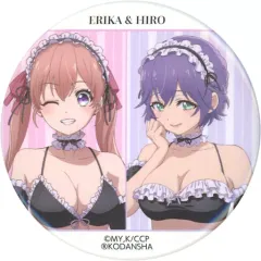 【中古】バッジ・ピンズ 天野エリカ＆瀬川ひろ 「カッコウの許嫁 描き下ろしイラスト水着メイドver.トレーディング缶バッジ」