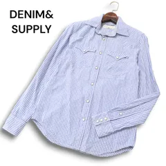 DENIM&SUPPLY ラルフローレン 通年 ギンガム チェック★ 長袖 ウエスタン シャツ Sz.S メンズ