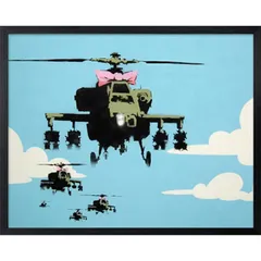Banksy バンクシー アートフレーム Helicopters 【bicosya/美工社】 IBA-61737 サイズ530x430x32mmのサムネイル