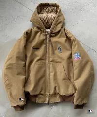 perushu × MLB COOPERSTOWN COLLECTION CHICAGO WHITESOX ダック地 フーディー ブルゾン アクティブジャケット クーパーズタウン ペルーシュ