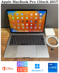 ［美品］Apple MacBook Pro 13inch 2017/Core i7 2.5GHz/メモリ16GB/SSD256GB/Windows11/Office 2024/498
