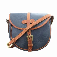 ドゥーニーアンドバーク DOONEY&BOURKE ショルダーバッグ ロゴ パッチ ベルト レザー 紺 ネイビー /HO△ 0303 ■GY18