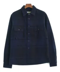 56センチ美品❗️ OFF-WHITE バックアロープリントネルシャツ  ブルー×ブラック