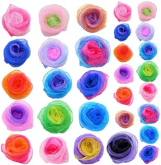 Nash リトミック ダンス シフォン スカーフ 30枚 セット 60cm