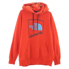 THE NORTH FACE ノースフェイス エクストリーム 長袖 スウェットパーカー S 赤系 NT12031 アウトドア プルオーバー メンズ 古着