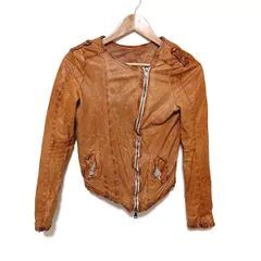 ジョルジオブラット ラムレザージャケット ベージュ サイズ38*NB1150 ジョルジオブラット ラムレザージャケット ベージュ サイズ38