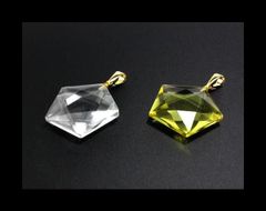 【陰陽師】天然水晶「五芒星」ペンダントトップ 黄水晶（イエロークオーツ）
