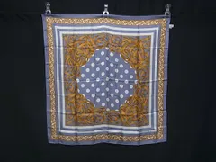 ■美品■ ChristianDior ディオール シルク100% 総柄 大判 スカーフ ストール ショール ライトパープル系×マルチカラー DJ0986