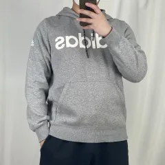 adidas(アディダス) グレー 裏起毛 フード付きTシャツ 110 241127