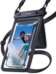 【小物収納ポケット付き】スマホ 防水 ケース 海 雨 Lamicall : IPX8 プール ダブルパック すまほ ぼうすい バッグ カバー ポーチ 水中 撮影 顔認証 通話 スマフォ アイホン 携帯 けいたい 首かけ 海水浴 水泳 潜水 iPhone 16