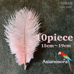 ◾️⭐︎【ORs9ライトピンク】10本15-19cm オーストリッチ フェザー 羽根