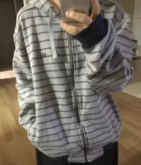 adidas(アディダス) ストライプ ジップアップパーカー フード付き ヴィンテージ