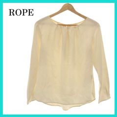 美品 ROPE ロペ トップス ブラウス ボートネック フリル 長袖 レディース キュプラ