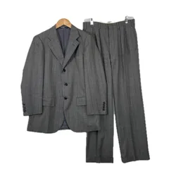 美品 RALPH LAUREN ラルフローレン ストライプ 秋冬 AW セットアップ ウール/キュプラ グレー メンズ A4【古着】【中古】【送料無料】