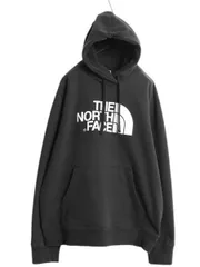 【お得なクーポン配布中!】 ノースフェイス プリント スウェット フード パーカー メンズ XL / The North Face アウトドア トレーナー プルオーバー 裏起毛 ブラック
