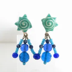 #anza ケンゾー KENZO イヤリング 貝殻 ビーズ ヴィンテージ 青系 レディース [942294]のサムネイル