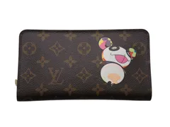 極美品 LOUIS VUITTON ルイ ヴィトン × 村上隆 コラボ 長財布 M61729 パンダ ポルトモネジップ モノグラムキャンバス 中古 4b004650