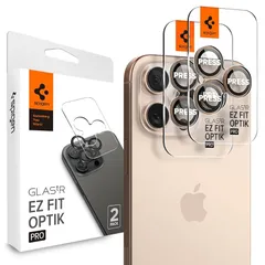 Spigen iPhone16Pro カメラ保護 iPhone16ProMax カメラ保護フィルム 9H硬度強化ガラス ローズ iPhone 16 Pro/iPhone 16 Pro Max対応 レンズプロテクター ２枚入