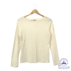 ☆美品☆ UNIQLO ユニクロ トップス カットソー ラウンドネック シンプル おしゃれ 長袖 レディース 大きいサイズ ホワイト L 901-15599 送料無料 古着