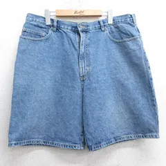 W37/古着 ルート66 ショート パンツ メンズ コットン 紺 ネイビー デニム 25apr07 中古 ボトムス 短パン ショーパン ハーフのサムネイル