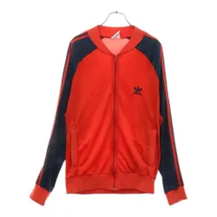 adidas (アディダス) 70-80S VINTAGE ヴィンテージ ATPマーク USA製 フロントロゴ バイカラー サイドライン トラックジャケット レッド/ネイビー
