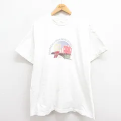 XL/古着 フルーツオブザルーム 半袖 ビンテージ Tシャツ メンズ 90s 鉄道 コットン クルーネック 白 ホワイト 25aug23 中古