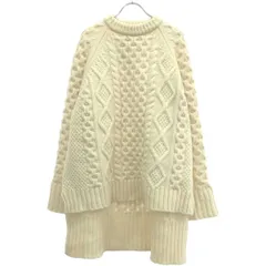 INSCRIRE アンスクリア 18AW ウールケーブル編みニットセーター I18AW-K22 ホワイト Fのサムネイル