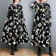 シャツワンピース ワンピース レディース ロングワンピース 春 長袖 花柄 きれいめ ロングシャツ ゆったり ロング丈 大きいサイズ マキシワンピース  vii3v705599