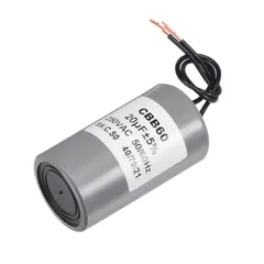 uxcell CBB60ランコンデンサ 20uF 250V AC 2ワイヤー 50/60Hz シリンダー 75x40 mm エアコン プレッサー ウォーターポンプ モーター用