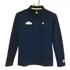 【超美品】ルコック 長袖ポロシャツ ネイビー ワッペン レディース Ｍ ゴルフウェア le coq sportif