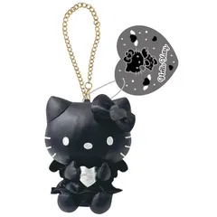 ハローキティ 合皮マスコットチャーム ブラック