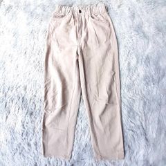 エイチアンドエム H&M【EUR34】デニムパンツ ピンクベーシュ(系) ハイウエスト 無地 カジュアル シンプル