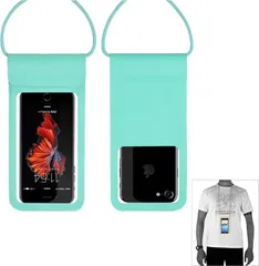 RONGUI スマホ 防水ケース 7.0インチ IPX8認定 FaceID認証 iphone 風呂 海( ブルー)