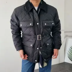 冬 キルティング ベルト ダウンジャケット フィールド ブルゾン ジャケット 2 カラー 95 ー 105size