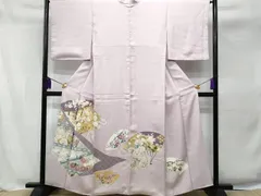 ［3411］色留袖 美品 相良刺繍 花流水 一つ紋 一つ引き 正絹 着物 袷 3411］色留袖 美品 相良刺繍 花流水 一つ紋 一つ引き 正絹