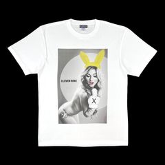 RARETE ラルテ ELEVEN NINE イレブンナイン セクシー パニー ブロンド ミッキー ハンド FUCK YOU ストリート ハイクオリティ Tシャツ 白 ホワイト XS(SS) S M L XL(LL) ユニセックス ジャスト オーバー サイズ